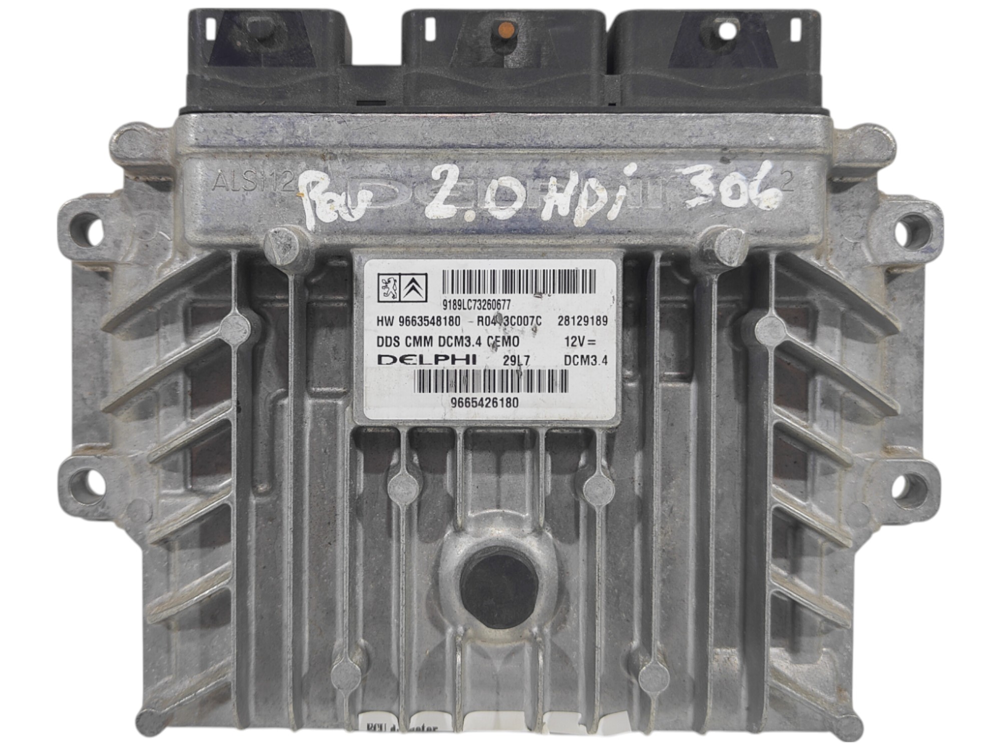ECU de motor Peugeot Citroen 2.0 HDI , Ref: 8366-K3C10