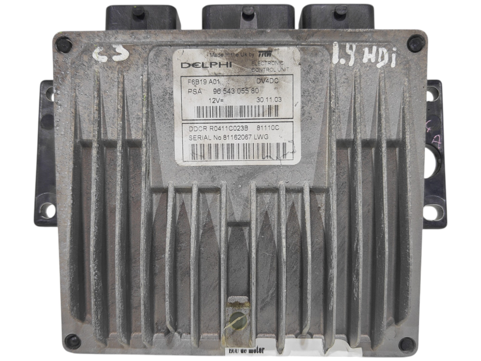 ECU de motor Citroen C3 1.4HDI , Ref: 8372-K3A5