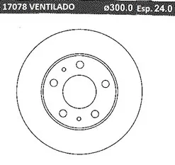 DISCO FRENO (300mm) DEL FIAT DUCATO-PEUGEOT 95