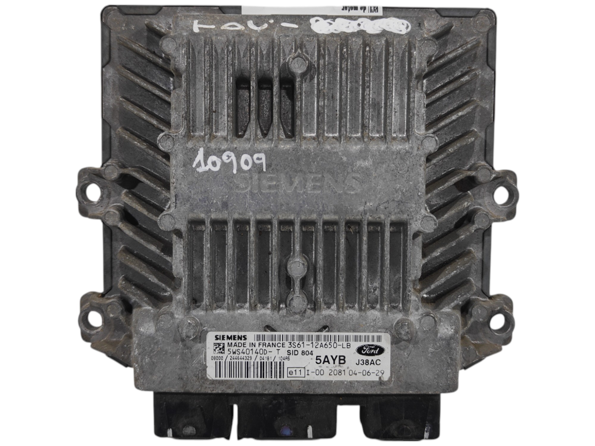 ECU de motor Ford FIESTA V 1.4 TDCI 50KW 68CV 2004, Ref: 10909-K3A8
