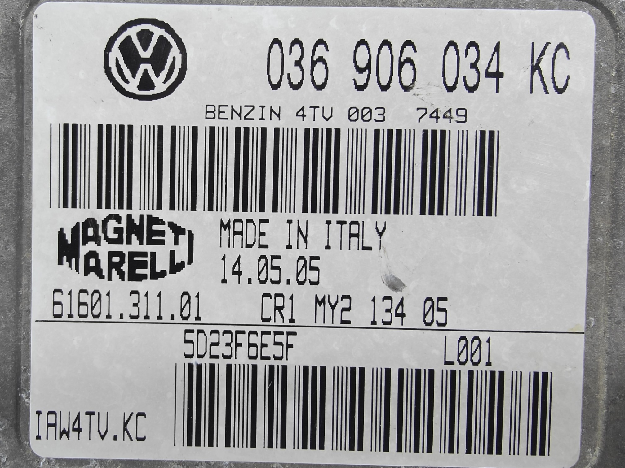 ECU de motor Seat IBIZA 1.4 16V 2005, Ref: 11078-K3C9