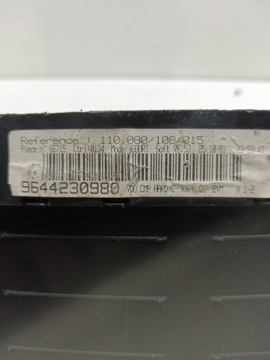 Tablero de Instrumentos Peugeot 406 Berlina (S1/S2) 1995-2005 2.2 HDi FAP CAT 9644230980