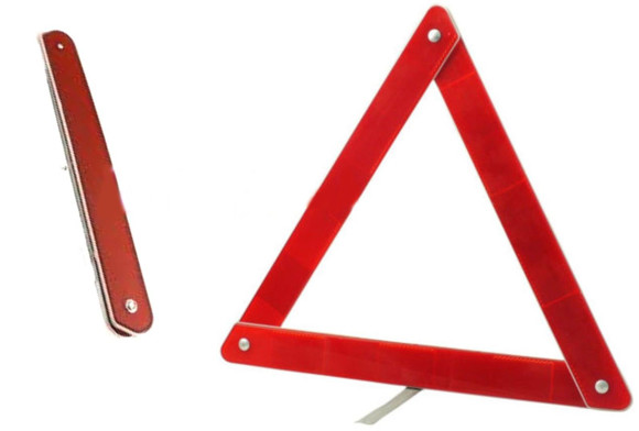 BALIZA TRIANGULO REFLECTIVA CON SOPORTE