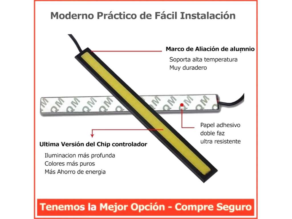 Faro auxiliar LED rectangular