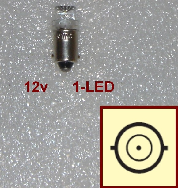 LAMPARA 12V 1 POLO P/PAREJAS 1 LED SUN