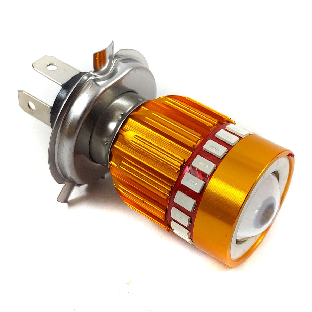 Lampara Moto Led Con Ojo Angel Azul H4