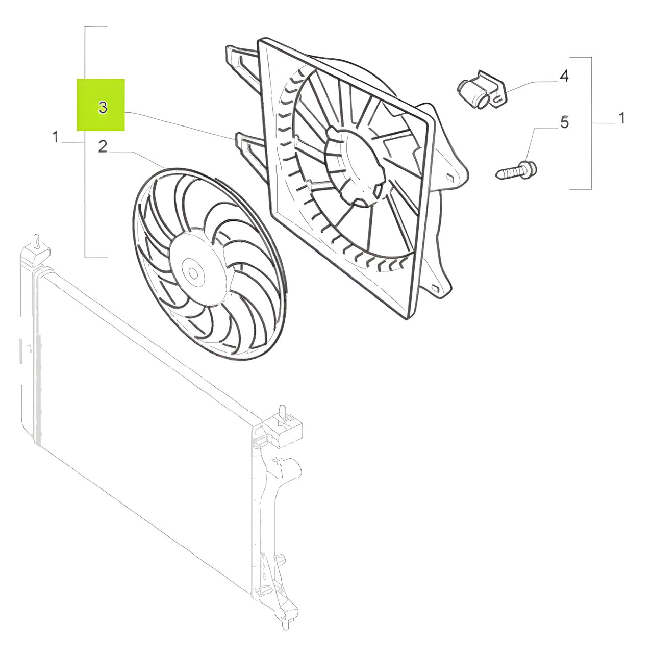 SOPORTE ELECTROVENTILADOR (DENSO) -ORIGINAL