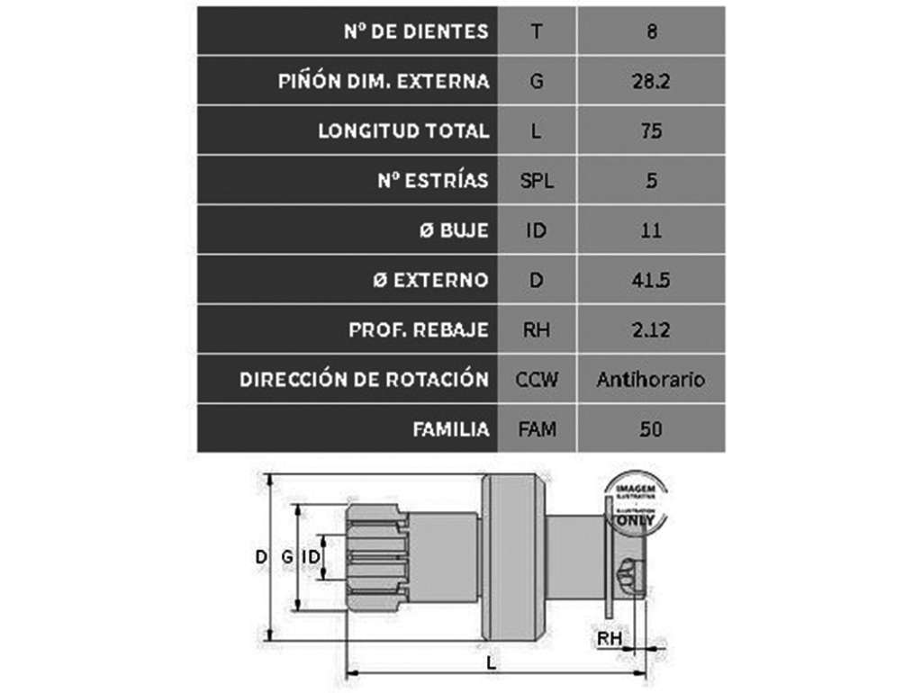 BENDIX DELCO DAE DAMAS/SU CARRY/MARUTI