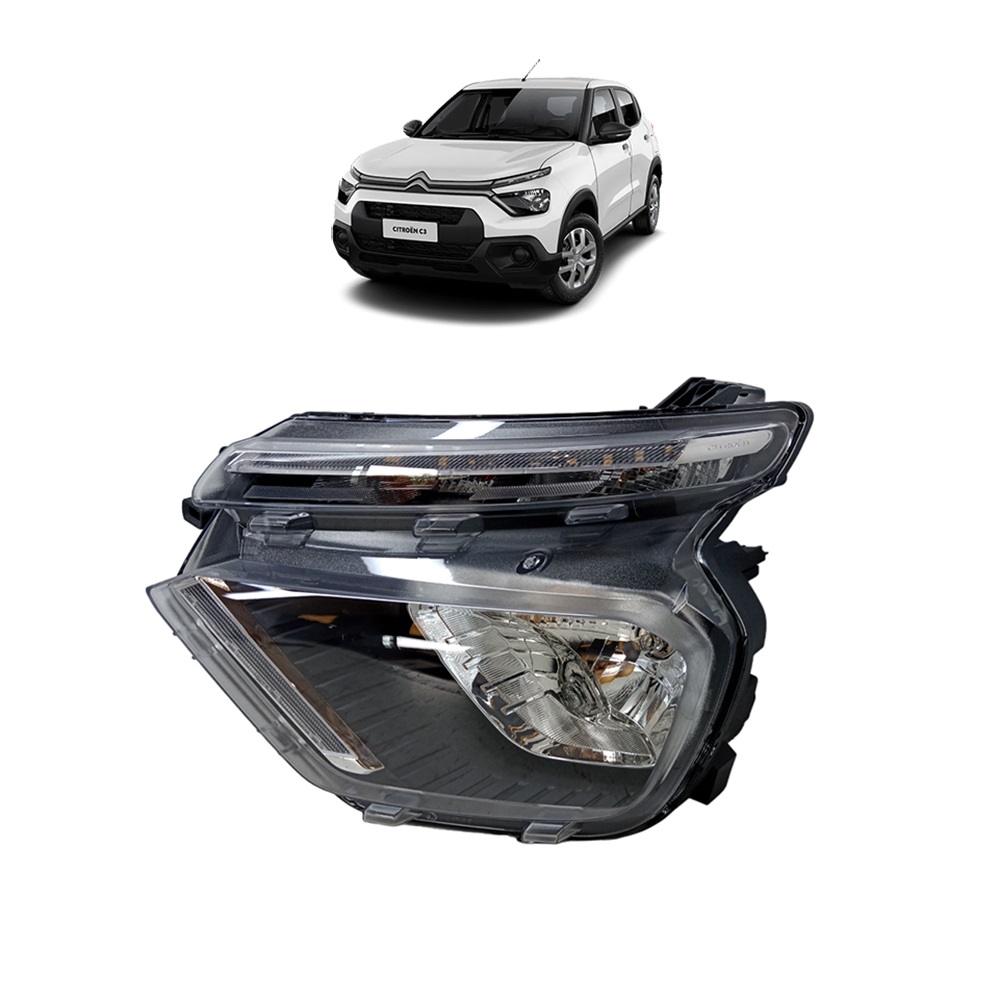 SEMIOPTICA DELANTERO IZQUIERDO NUEVO CITROEN C3 2022 EN ADELANTE CON LED [ORIGINAL PSA]