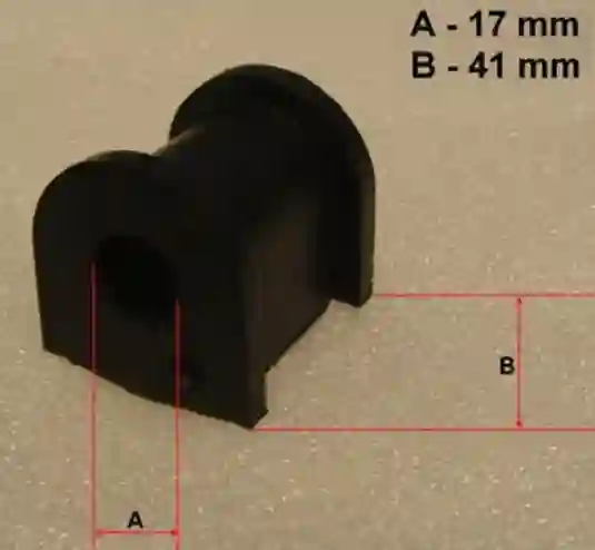 Buje de barra estabilizadora trasera Mitsubishi Lancer 17mm