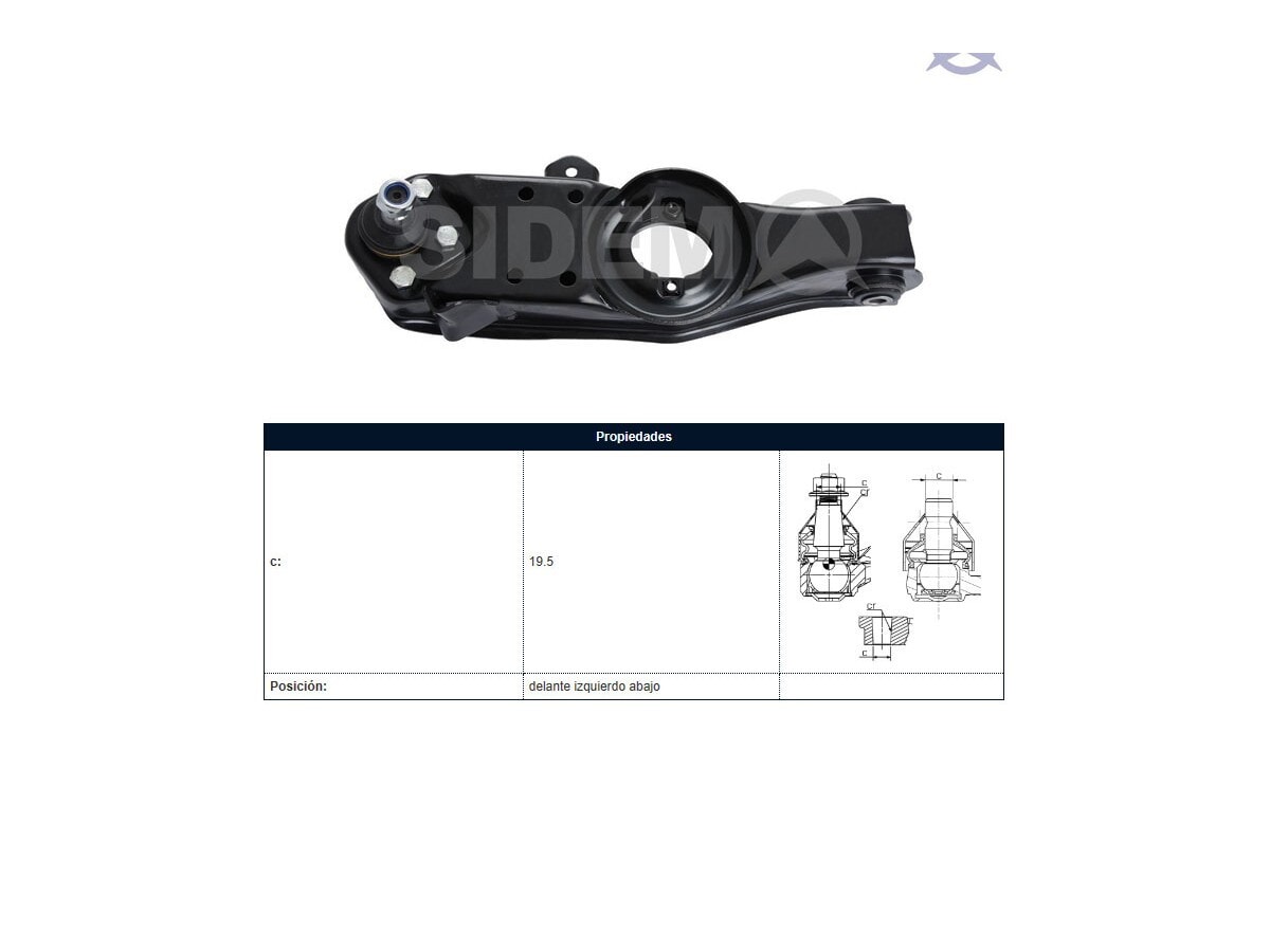 Parilla De Suspension Delantera Mitsubishi L200 96-06 Izq