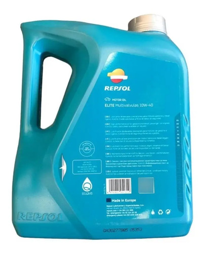 Aceite 10w40 Repsol Elite Full Sintético 4 Litros