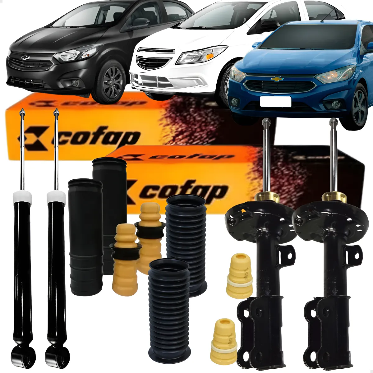 Kit Amortiguadores Traseros Delanteros Originales Onix 2012 a 2019
