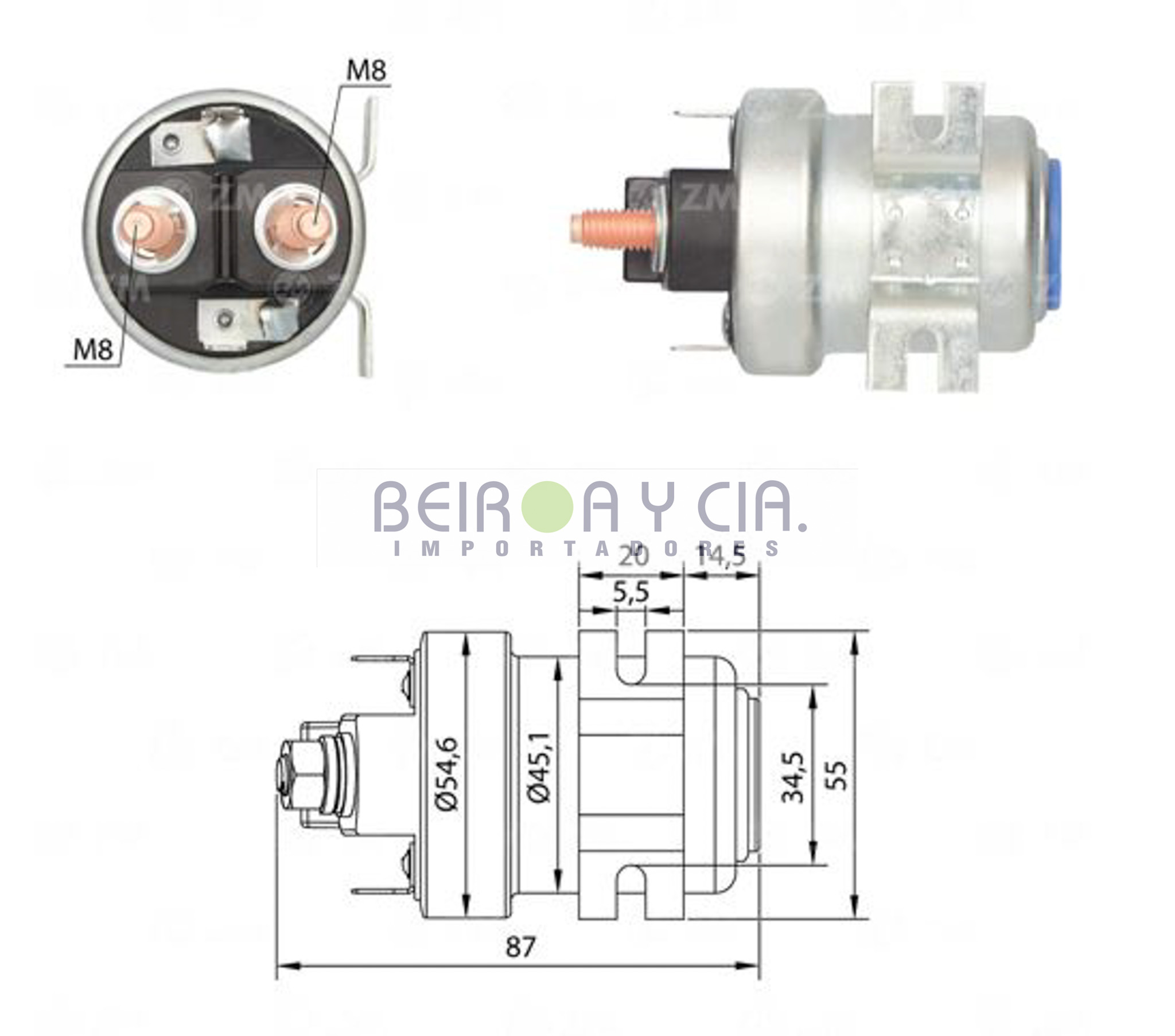 AUTOMATICO ZM 405 12V UNIV. AUX. USO PERM 200AMP