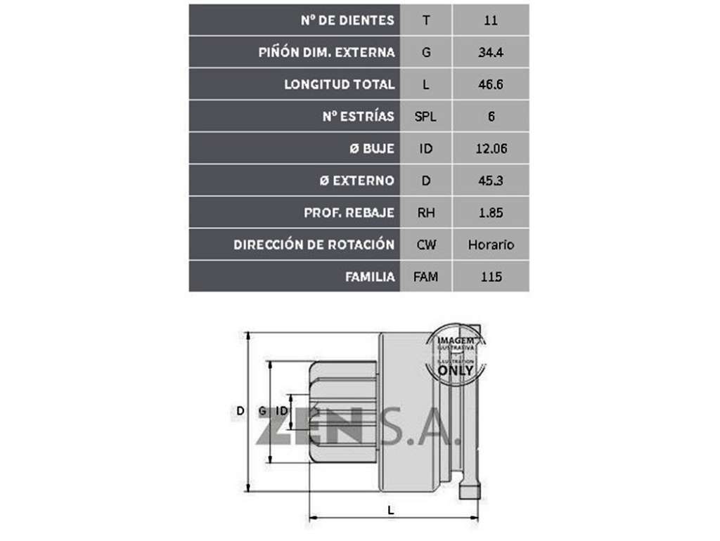 BENDIX MOTORCRAF FO RANGER/FOCUS 11D. 6E