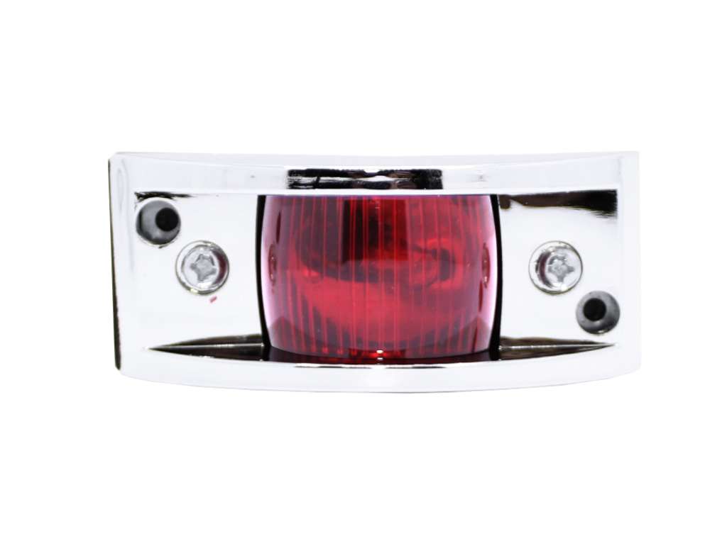 Faro lateral rectangular 122mm rojo