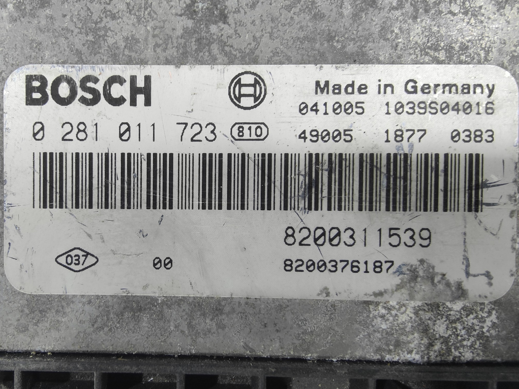 ECU de motor Renault Laguna 1.9 dCi , Ref: 8080-K3A6