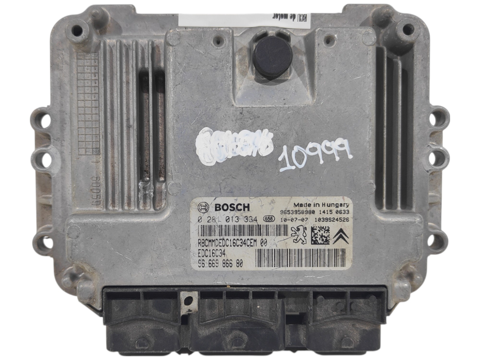 ECU de motor Peugeot Citroen 1.6 HDI 2010, Ref: 10999-K3B12