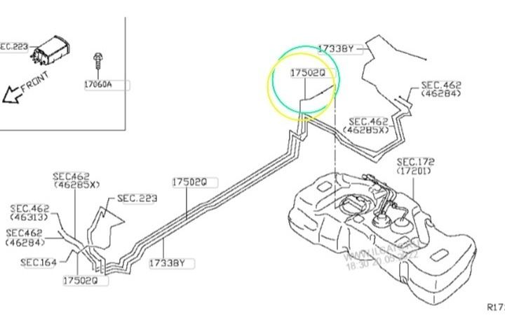 Manguera Combustible Nissan Sentra B17 2.0 Original