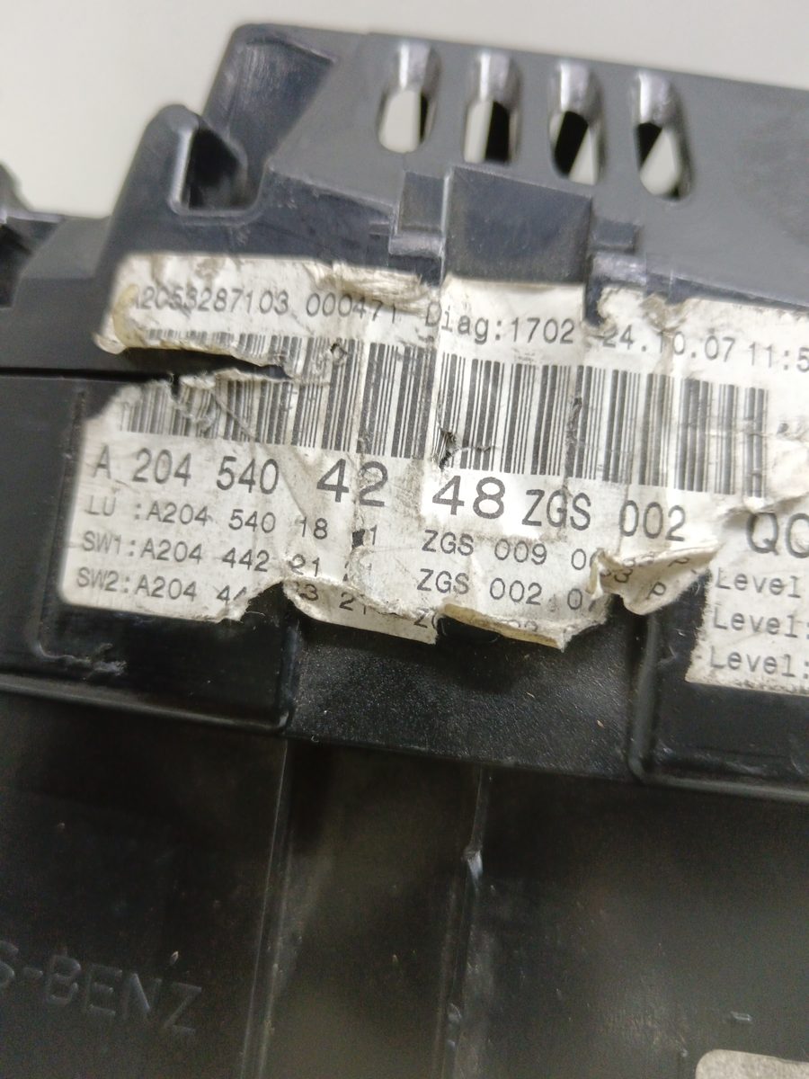 Tablero de Instrumentos Mercedes-Benz Clase C (W204) Berlina 2007-2011 A2045404248