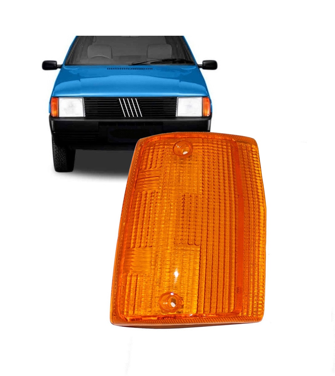 Acrilico de Señalero Ambar Izquierdo Fiat Uno Duna Premio Fiorino 1985 1990