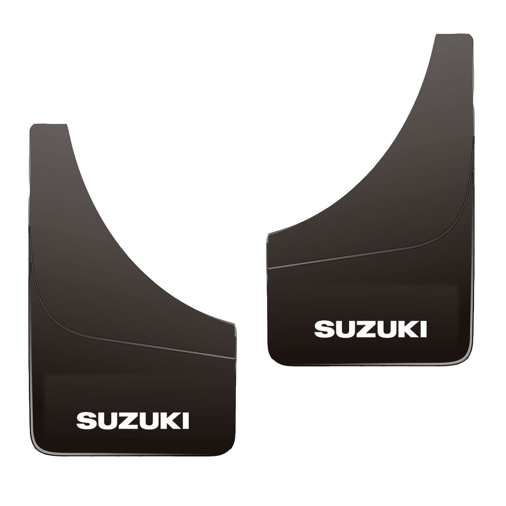 Juego de dos barreros de goma con logo Suzuki