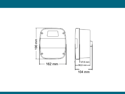 FAROL BAIML 1900 TRASERO FORD CARGO/VW