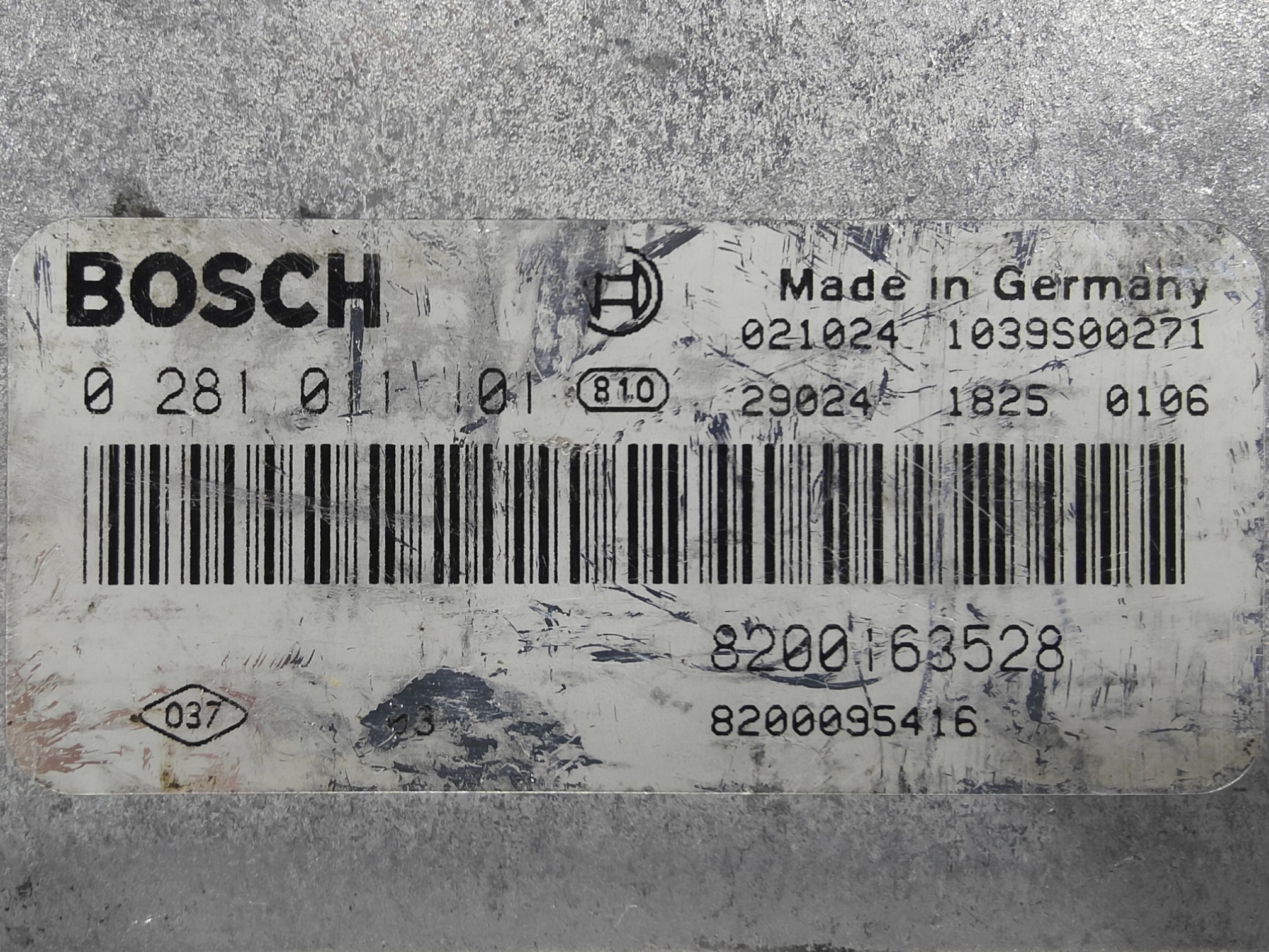 ECU de motor Renault LAGUNA II 1.9 DCI 120HP 2002, Ref: 8168-K3C6