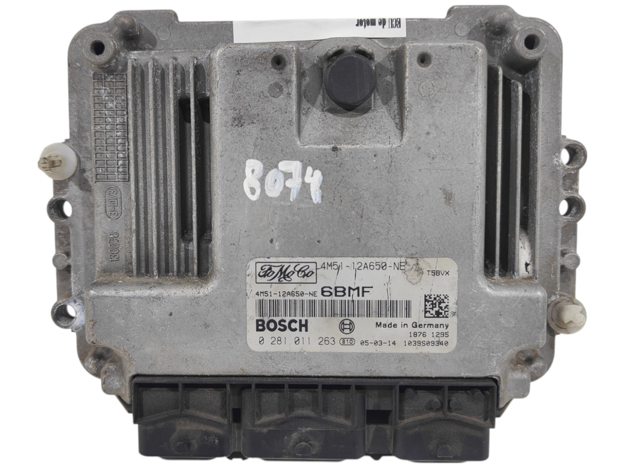 ECU de motor Ford FOCUS C-MAX 1.6 TDCI , Ref: 8074-K3B6