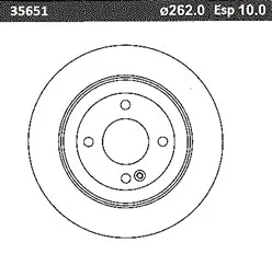 DISCO FRENO (262mm) TRA HYUNDAI ACCENT 11 BREME