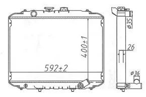 RADIADOR HYUNDAI H100 2.4 N 93