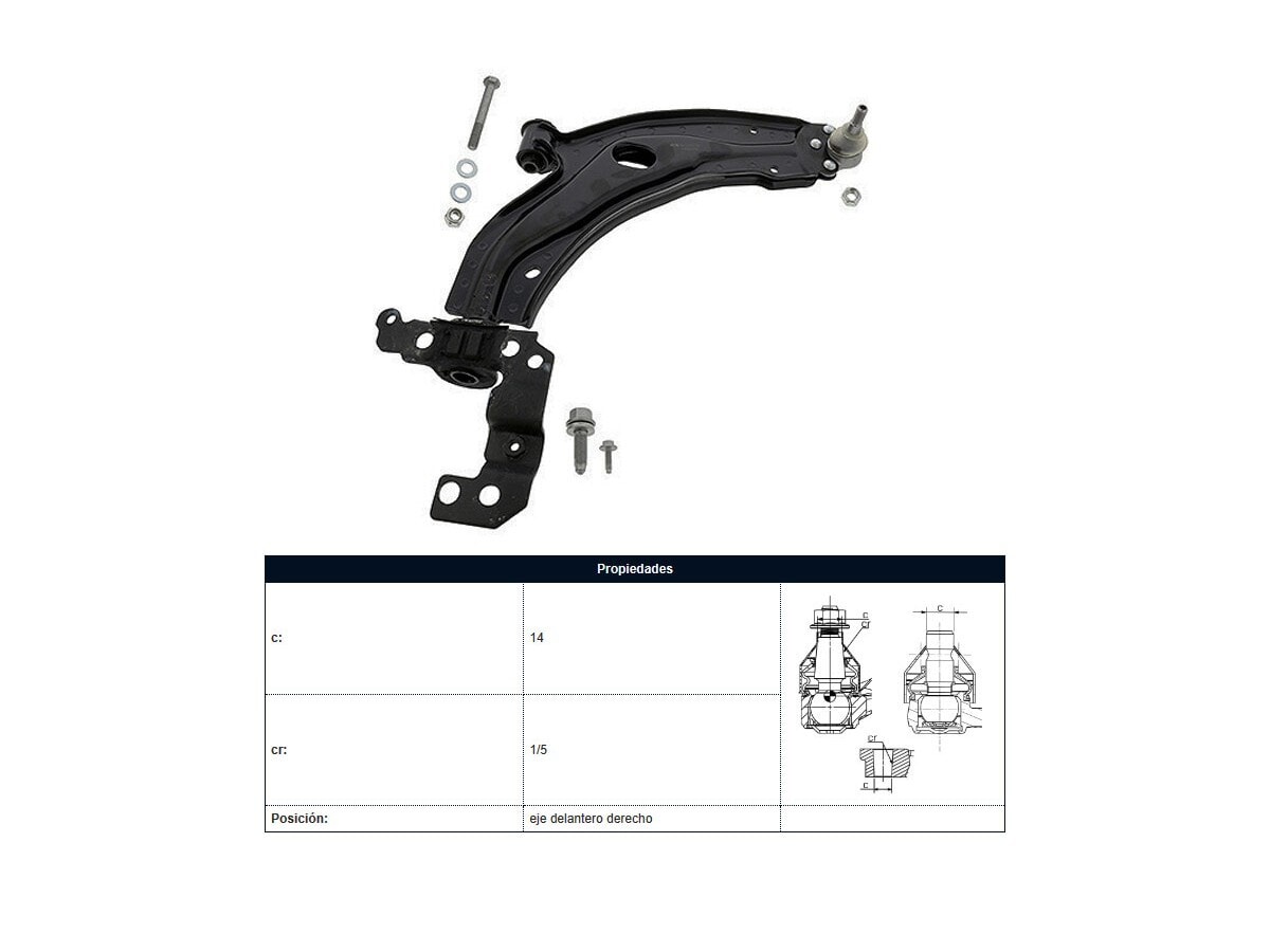 Parilla De Suspension Delantera Fiat Siena/Palio 97-25 Der/Izq