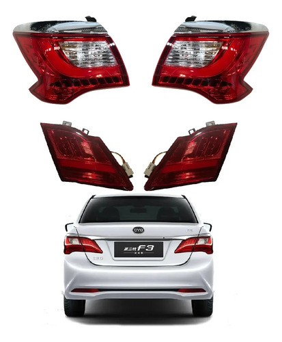 Kit Faros Traseros Exterior E Interior Byd F3 2017-2023