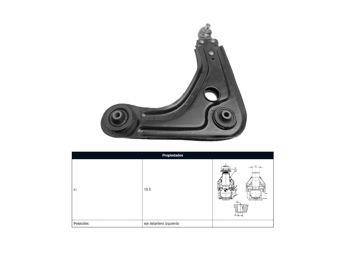 Parilla De Suspension Delantera Ford Ka 96-07 Izq