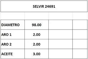 AROS 98.0mm KIA 3000 STD RIK