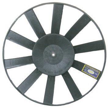 Paleta de ventilador trasera con buje