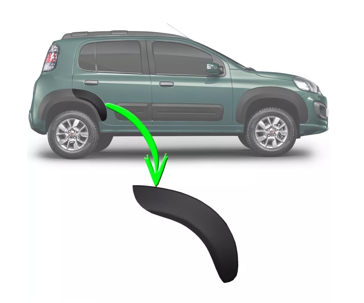 MOLDURA DE GUARDABARRO TRASERO DERECHO FIAT UNO EVO WAY 2017 PARTE DELANTERA [ORIGINAL FIAT]