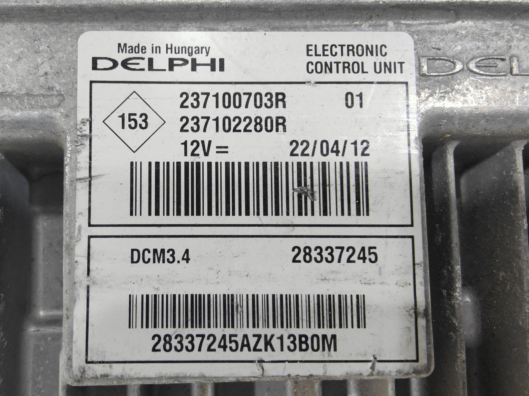 ECU de motor Renault Sandero 1.5 dci , Ref: 8316-K3A6