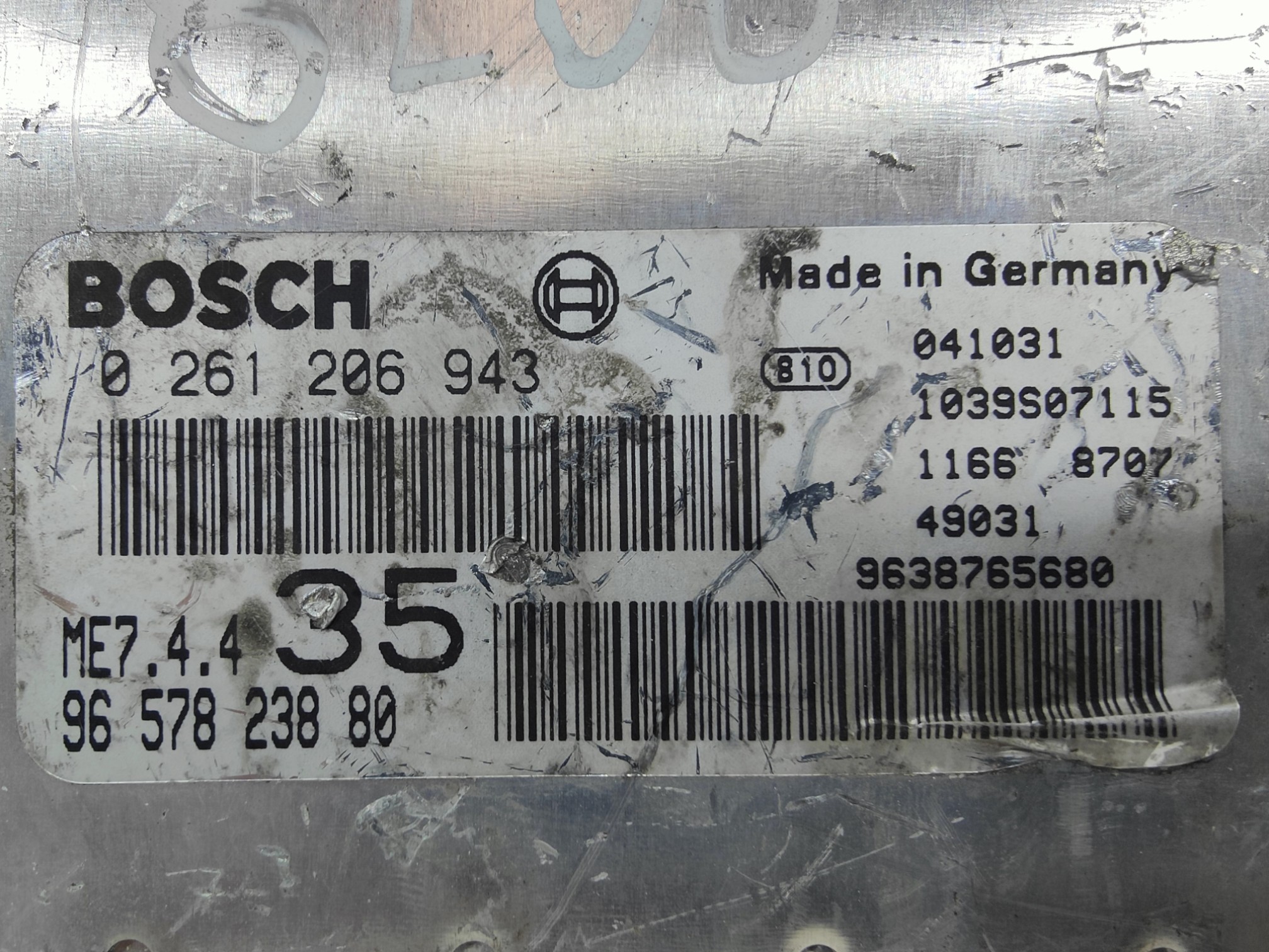ECU de motor Peugeot 307 1.6 16V , Ref: 8206-K3A5