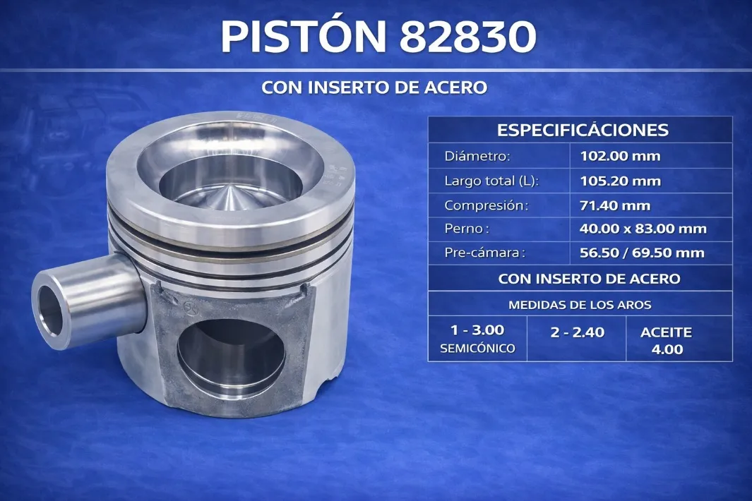 PISTON (102.00) C/ARS CUMMINS ISB 3.9-5.9 STD1 CIL