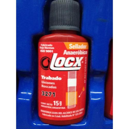 SELLADOR ANAEROBICO LOCX 15GR ROJO TRABADA UNION ROSCADA