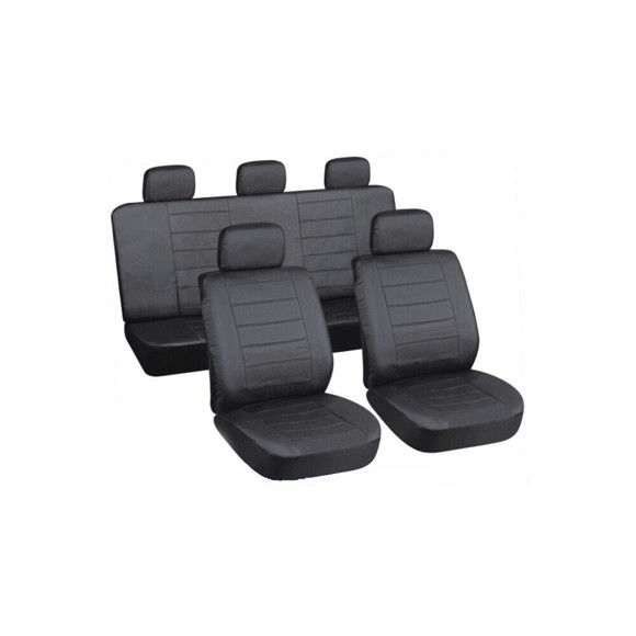 JUEGO DE FUNDAS CUBRE ASIENTO COLOR NEGRO