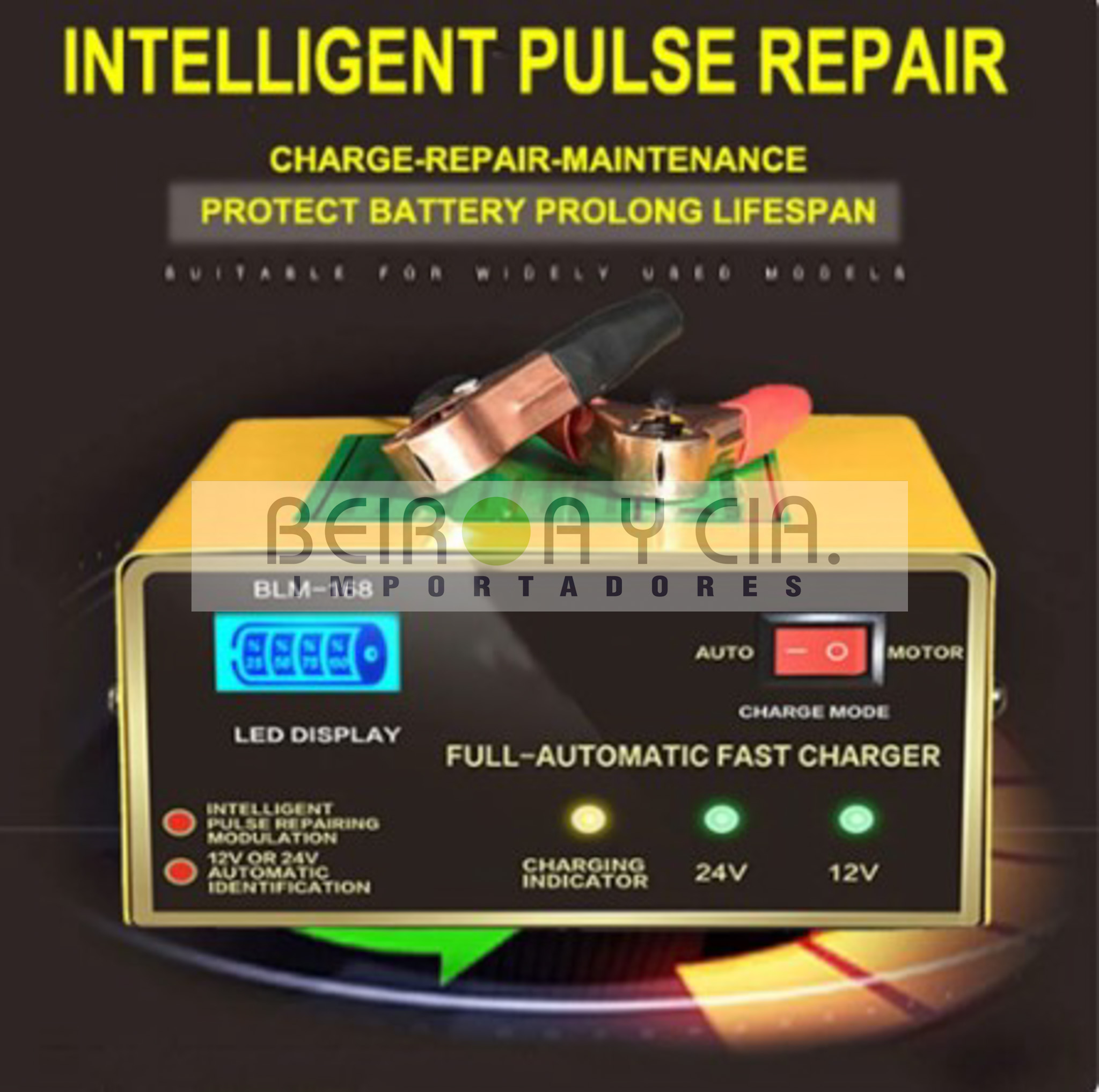 CARGADOR XE 12/24V 15AMP. AUTOMATICO
