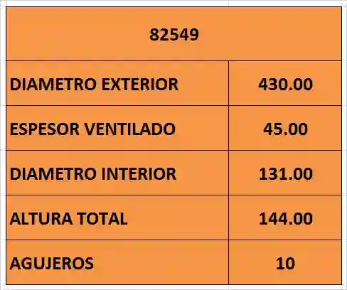 Disco de freno ventilado