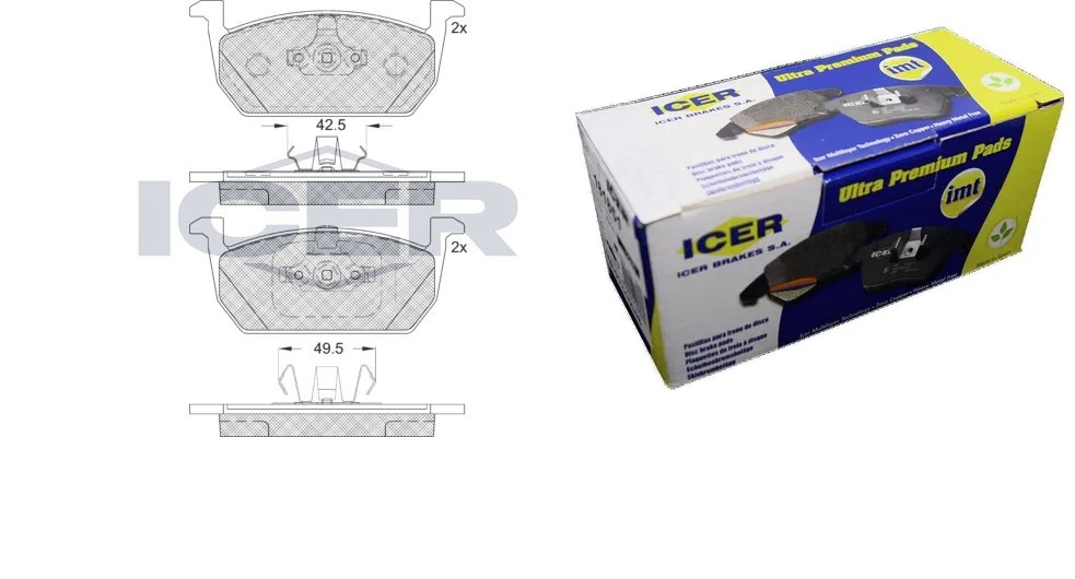 PASTILLAS FRENO DELANTERAS VOLKWAGEN T-CROSS NIVUS VIRTUS POLO IV EUROPEAS [ICER]
