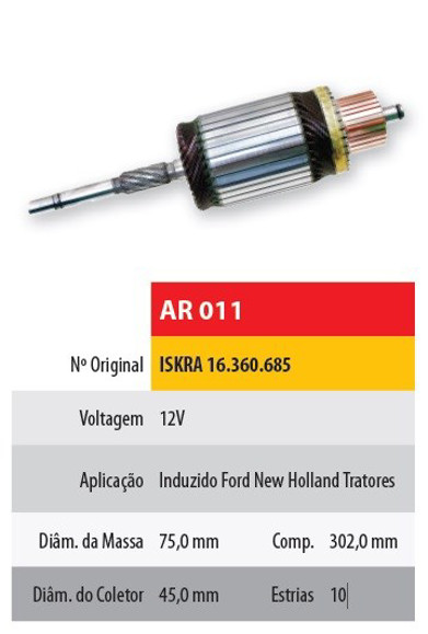 INDUCIDO 12V ISKRA TRACTORES NEW HOLLAND