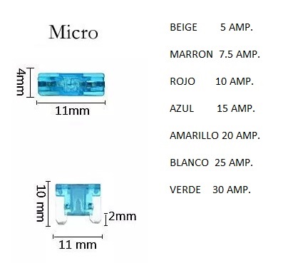 FUSIBLE ENCHUFE MICRO PERFIL BAJO 20 AMP
