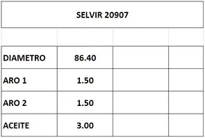 AROS  86.4mm FIAT UNO 1.5-1.6  STD CTI