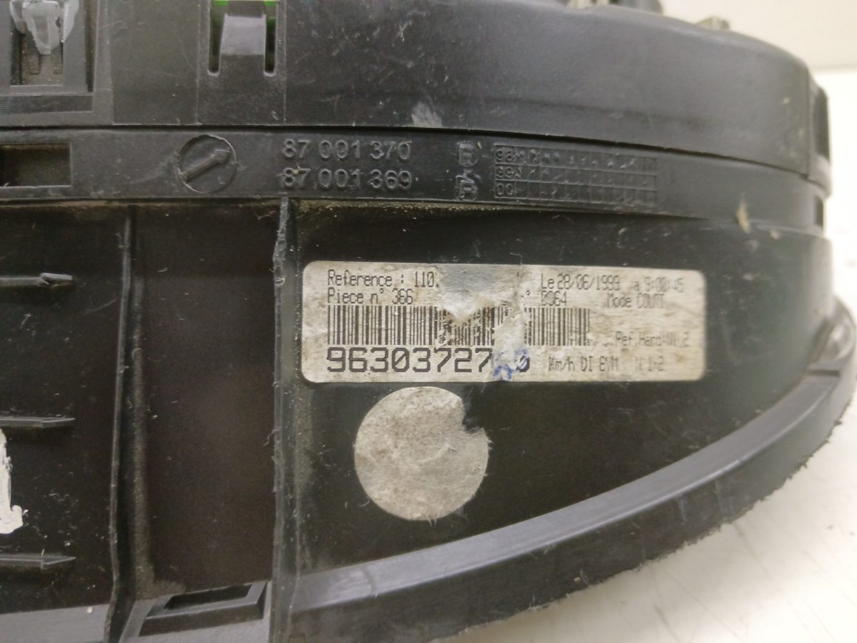 Tablero de Instrumentos Peugeot 406 Berlina (S1/S2) 1995-2005 2.0 HDi 2.0L 80kW 9630372780
