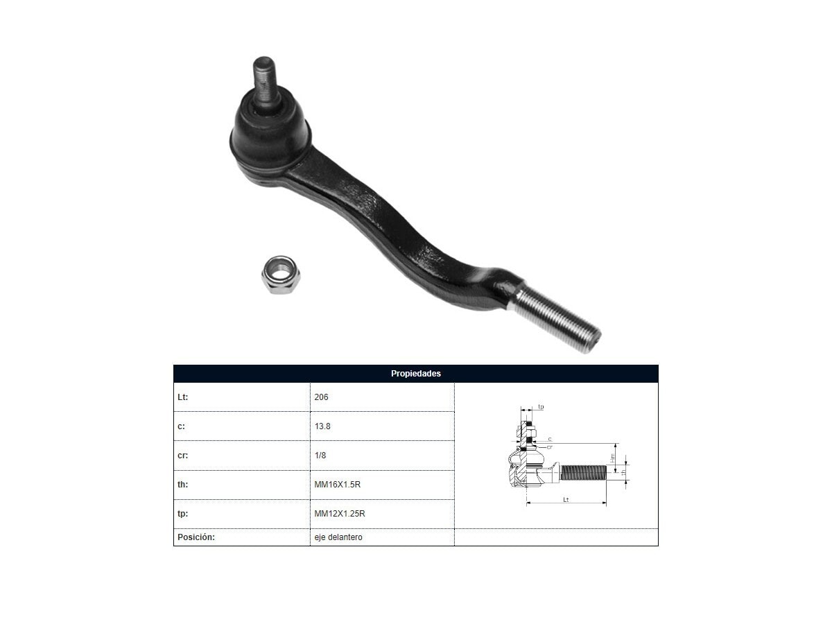 Puntera de dirección Mitsubishi L200